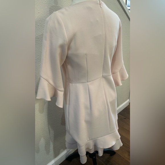 Ann Taylor Elegant Pink Ruffle midi Dress size 6p NWT - Picture 4 of 5